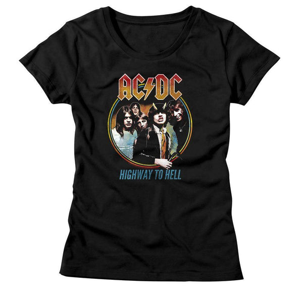 AC/DC - Highway To Hell Tricolor Womens T-Shirt - HYPER iCONiC