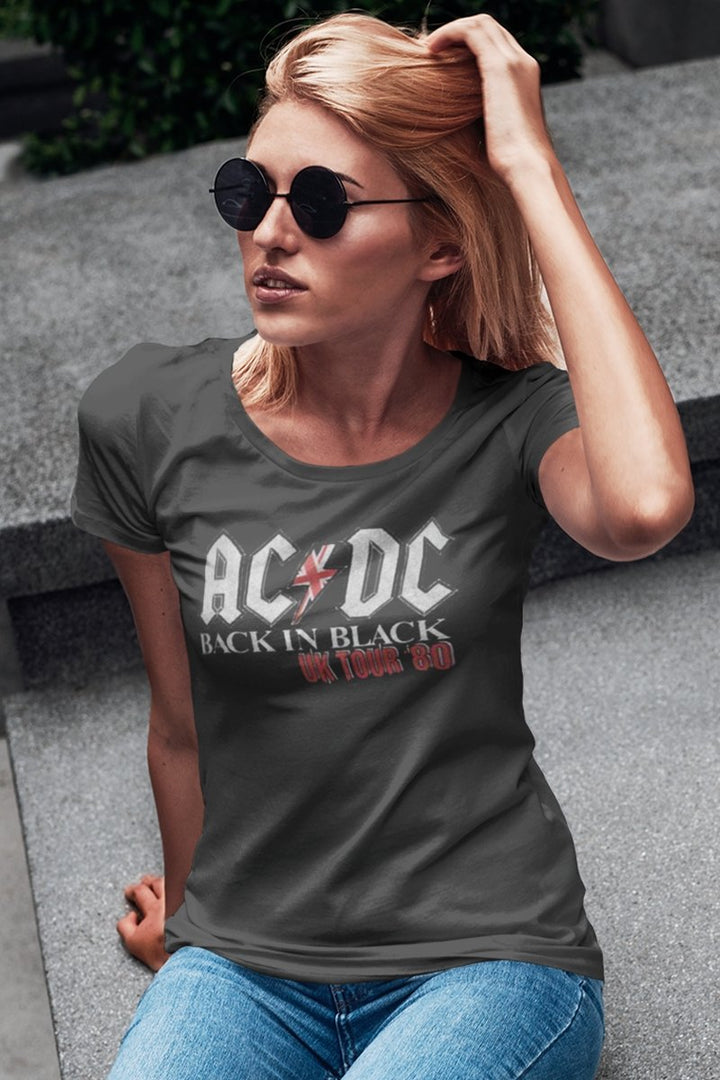 AC/DC - In Black UK Tour Boyfriend Tee - HYPER iCONiC