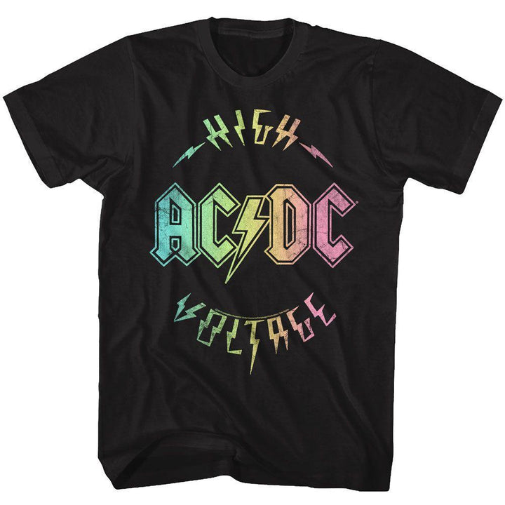 AC/DC - Multicolor Voltage Boyfriend Tee - HYPER iCONiC