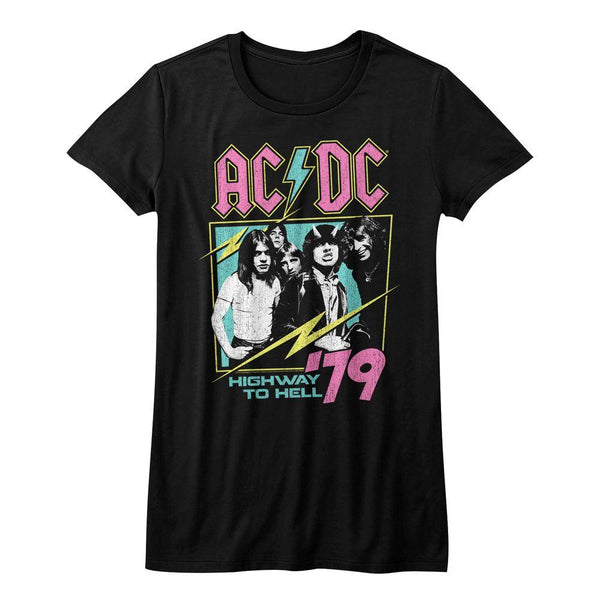 AC/DC - Neon Highway Womens T-Shirt - HYPER iCONiC