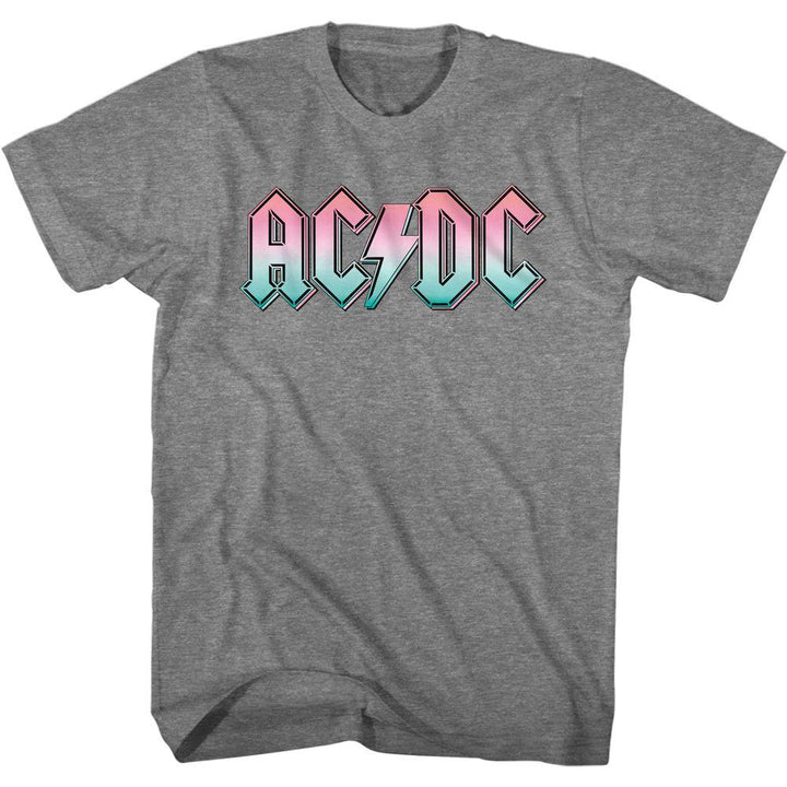 AC/DC - Pastel Gradient Logo T-Shirt - HYPER iCONiC