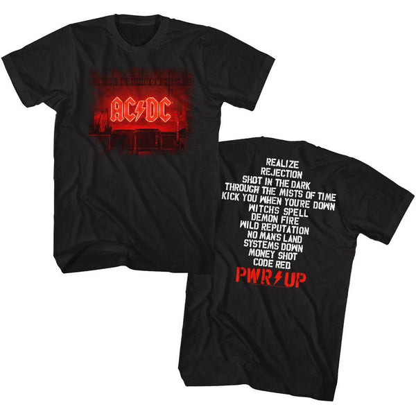 AC/DC - Pwrup Track List T-Shirt - HYPER iCONiC