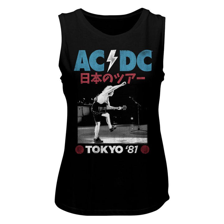 AC/DC - Tokyo '81 Womens Muscle Tank Top - HYPER iCONiC