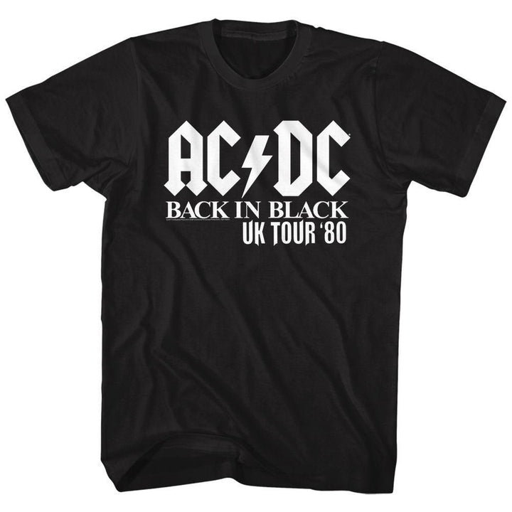AC/DC - UK Tour Solid White Boyfriend Tee - HYPER iCONiC