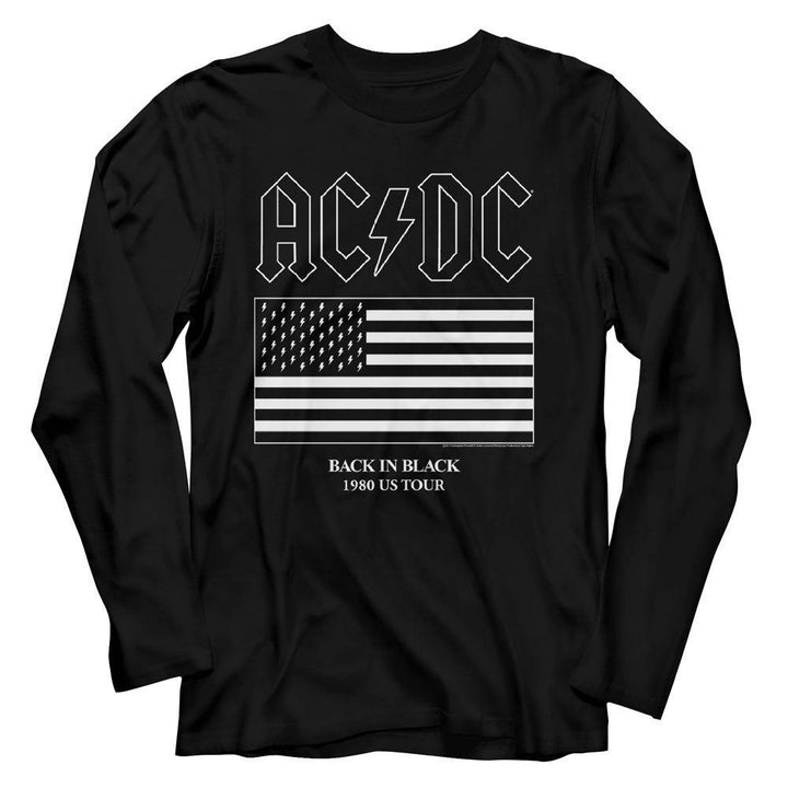AC/DC - US Tour Flag Long Sleeve Boyfriend Tee - HYPER iCONiC