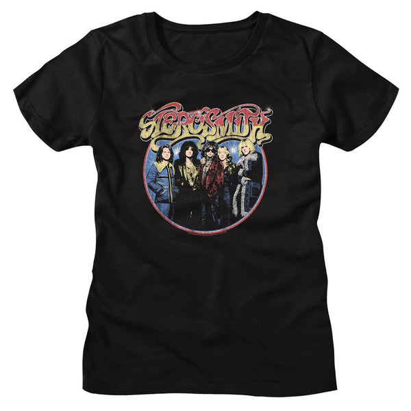 Aerosmith - Circle Womens T-Shirt - HYPER iCONiC.