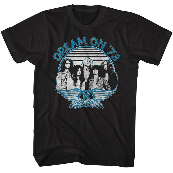 Aerosmith - Dream On Blue And White Boyfriend Tee - HYPER iCONiC.