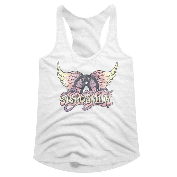 Aerosmith - Faded Pinks Womens Racerback Tank Top - HYPER iCONiC.