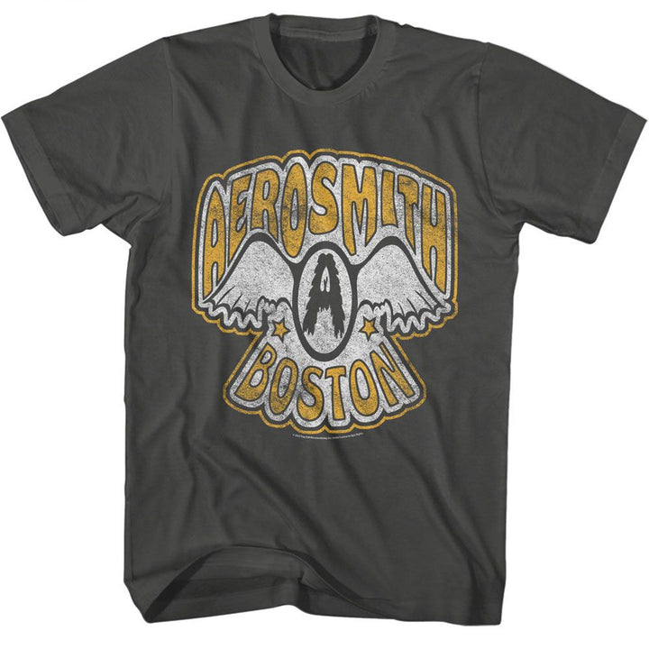 Aerosmith - VTG Logo Boston T-Shirt - HYPER iCONiC.