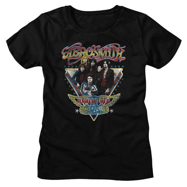 Aerosmith - World Tour Womens T-Shirt - HYPER iCONiC.