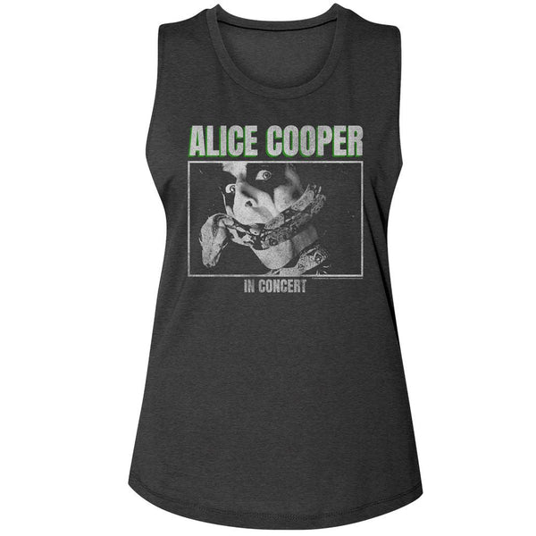 Alice Cooper - In Concert Muscle Womens Muscle Tank Top - HYPER iCONiC.