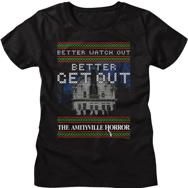 Amityville Horror - Better Get Out Womens T-Shirt - HYPER iCONiC.
