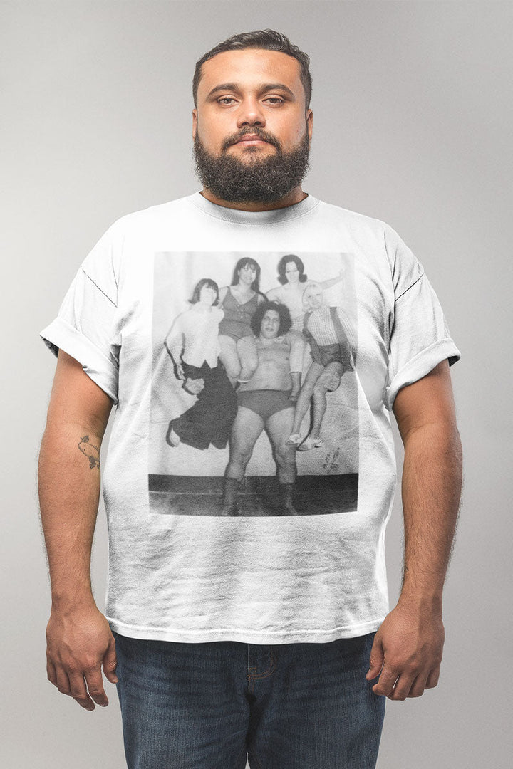Andre The Giant Right & Left Big and Tall T-Shirt - HYPER iCONiC.
