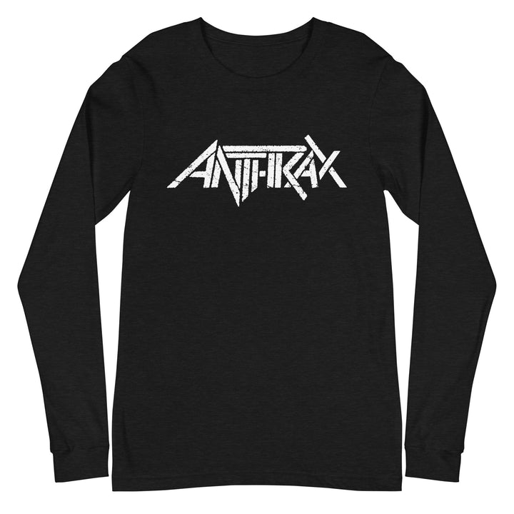 Anthrax White Classic Logo Long Sleeve T-Shirt - HYPER iCONiC.