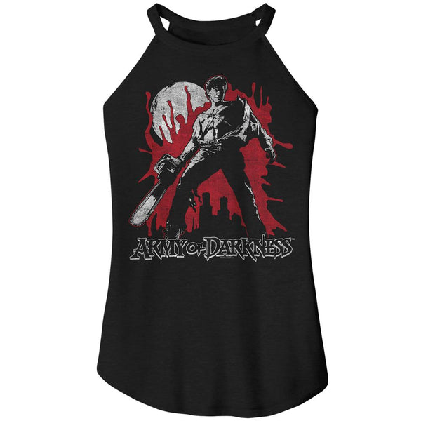 Army Of Darkness - Bloody AOD Rocker Womens Rocker Tank Top - HYPER iCONiC.