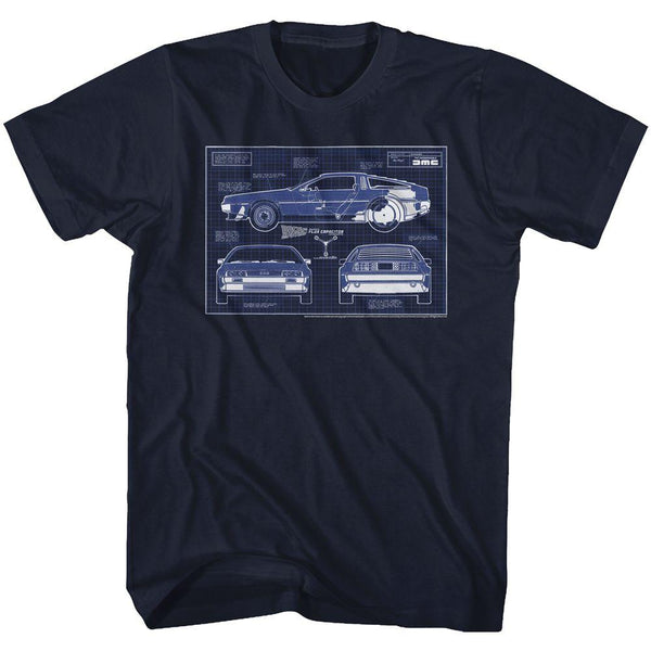 Back To The Future Blueprints T-Shirt - HYPER iCONiC