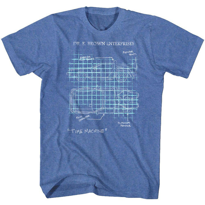 Back To The Future Delorean Schematic T-Shirt - HYPER iCONiC