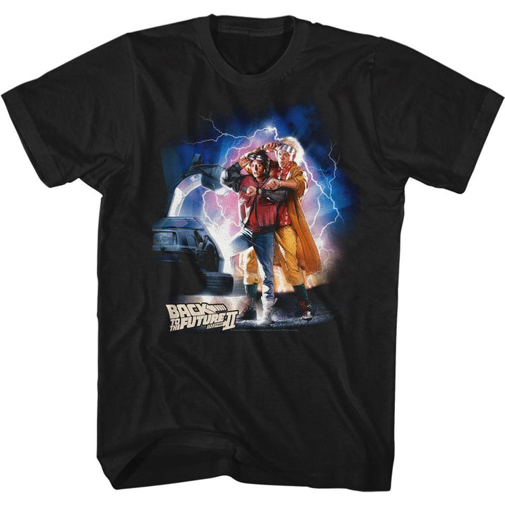 Back To The Future - McFly Doc Car Lightning T-Shirt - HYPER iCONiC