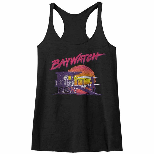 Baywatch - Neonwatch Womens Racerback Tank - HYPER iCONiC