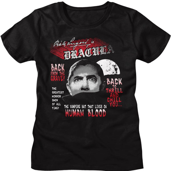 Bela Lugosi - Back From The Grave Womens T-Shirt - HYPER iCONiC.