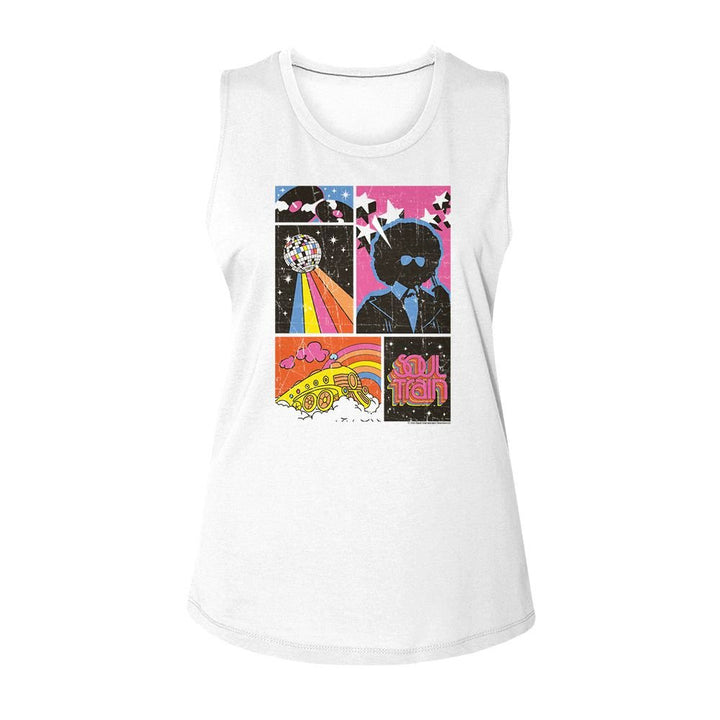 BET - Disco Squares Womens Tank Top - HYPER iCONiC.