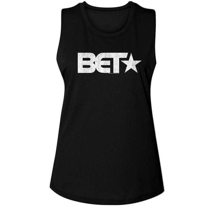 BET - Logo Womens Muscle Tank Top - HYPER iCONiC.