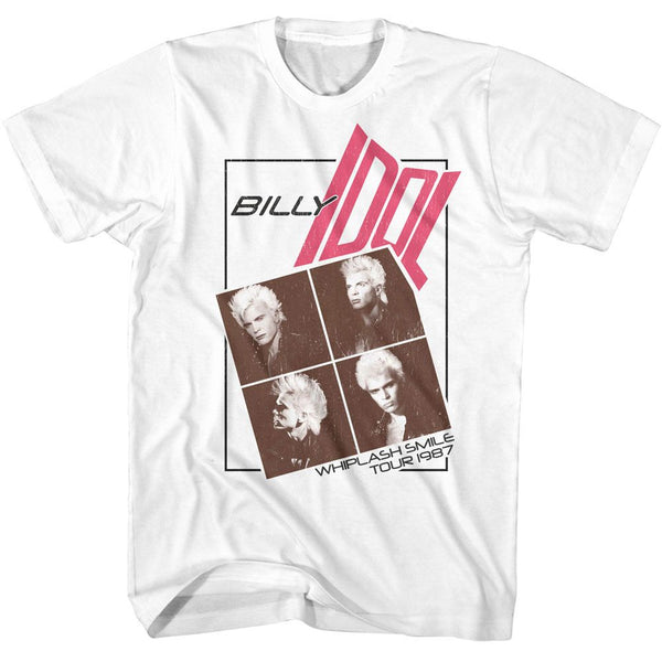 Billy Idol - Four Photo Warped Text T-Shirt - HYPER iCONiC.