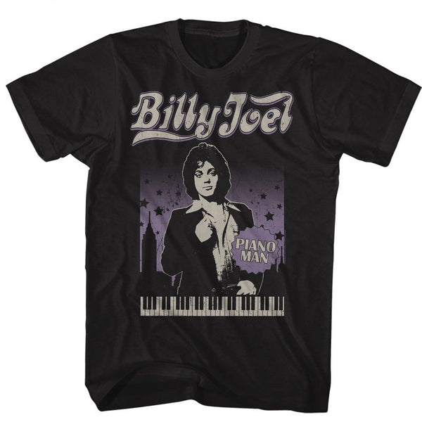 Billy Joel - Cityscape With Stars Boyfriend Tee - HYPER iCONiC.