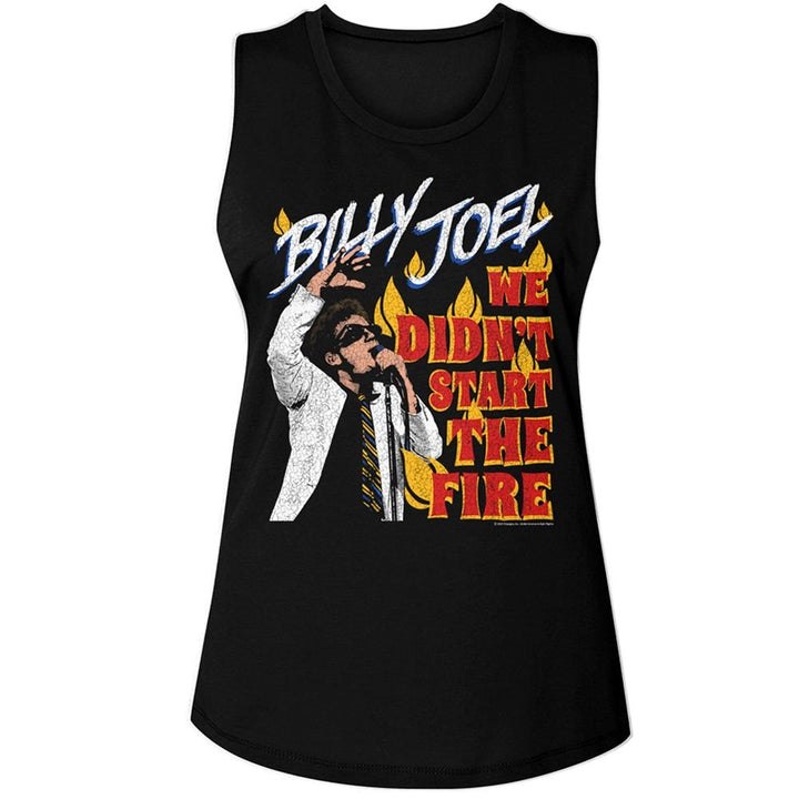 Billy Joel - Didn't Start The Fire Muscle Womens Tank Top - HYPER iCONiC.