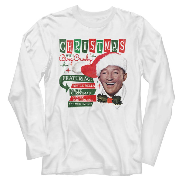Bing Crosby - Christmas With BC Long Sleeve Tee - HYPER iCONiC.