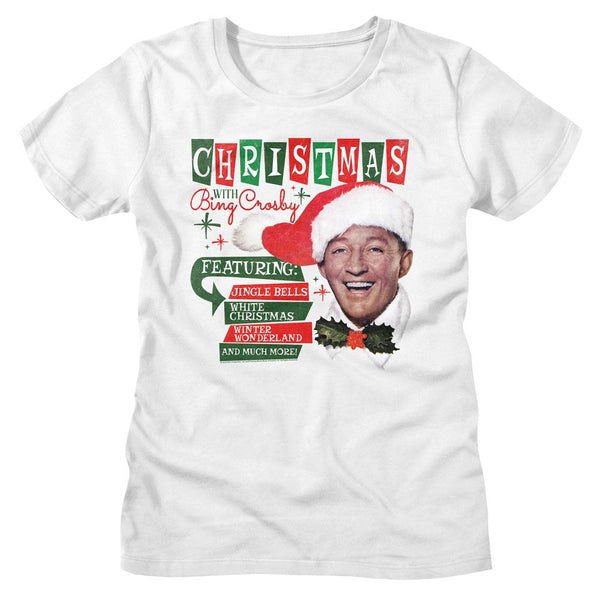 Bing Crosby - Christmas With Womens T-Shirt - HYPER iCONiC.
