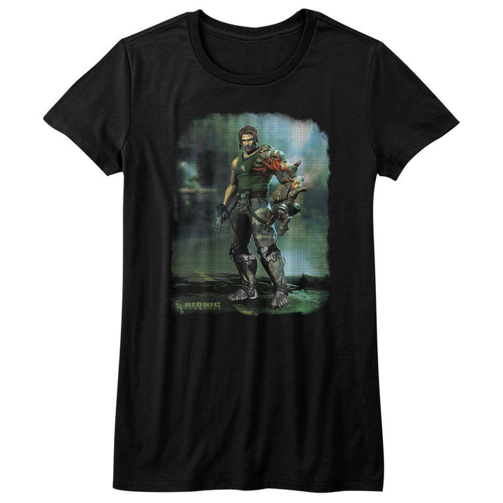 Bionic Commando - Damaged Road Womens T-Shirt - HYPER iCONiC