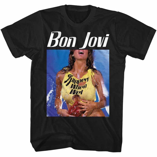 Bon Jovi - Bon Slippery T-Shirt - HYPER iCONiC
