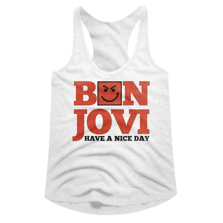 Bon Jovi - Have A Nice Day Womens Racerback Tank - HYPER iCONiC