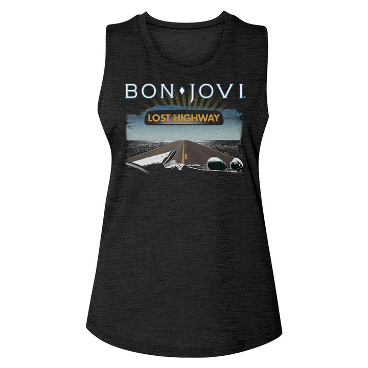 Bon Jovi - Lost Highway Womens Slub T-Shirt - HYPER iCONiC
