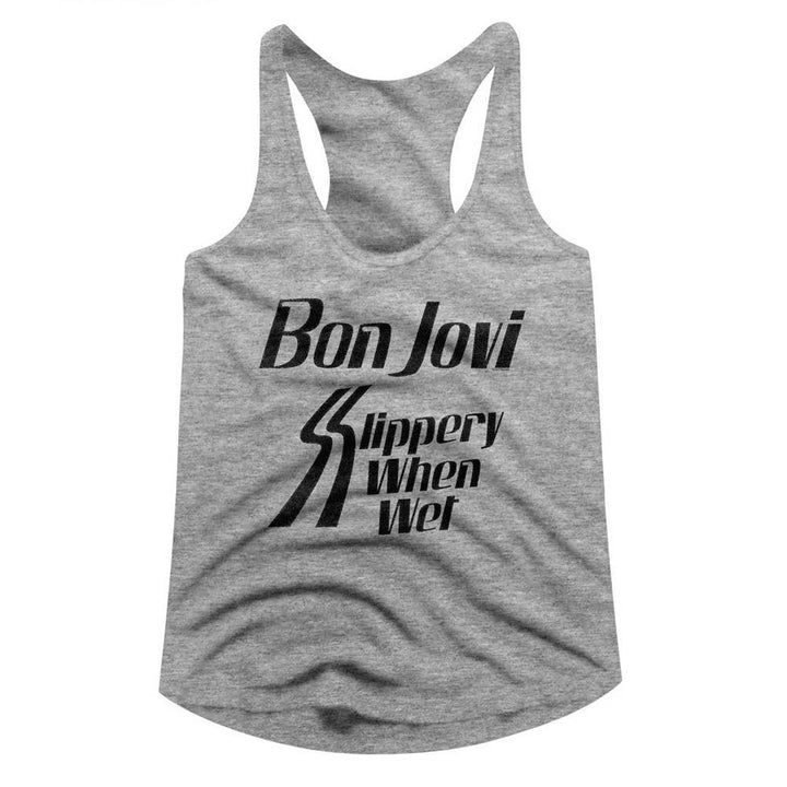 Bon Jovi - Slippery When Womens Racerback Tank - HYPER iCONiC