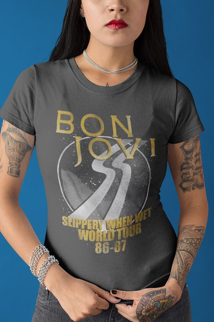 Bon Jovi - World Tour Boyfriend Tee - HYPER iCONiC