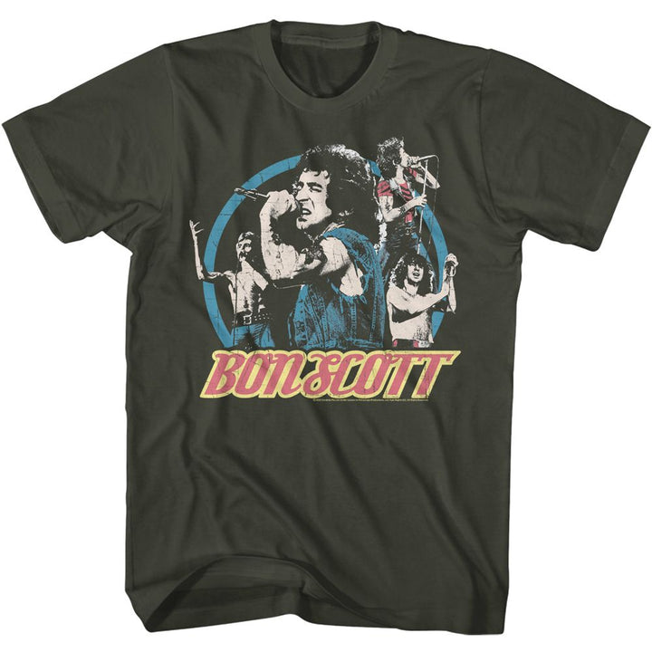 Bon Scott - Multi Image Circle T-Shirt - HYPER iCONiC.