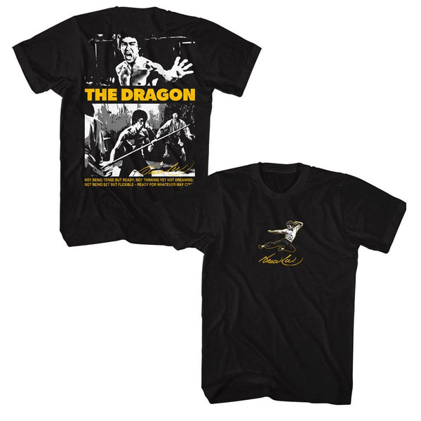Bruce Lee - Be Ready Front And Back T-Shirt - HYPER iCONiC.
