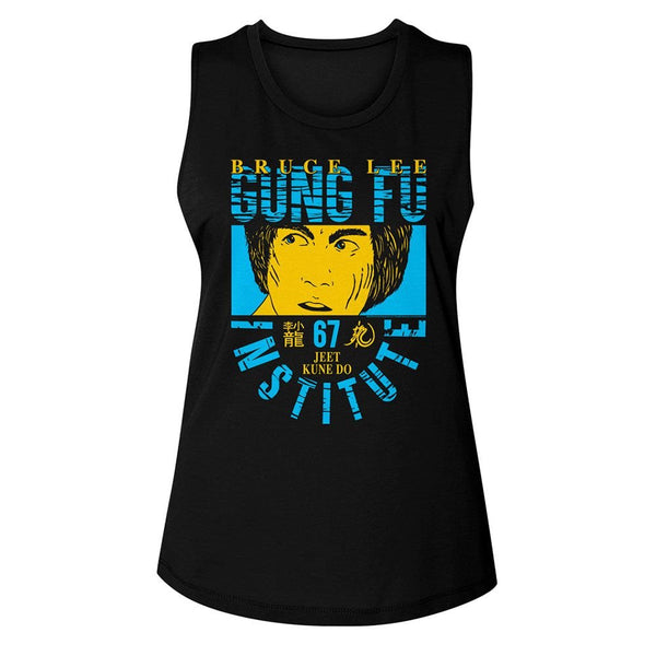 Bruce Lee - BL Gung Fu Womens Muscle Tank Top - HYPER iCONiC.