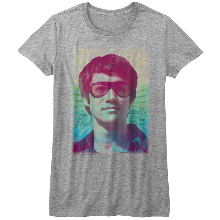 Bruce Lee - Rainbow Womens T-Shirt - HYPER iCONiC.