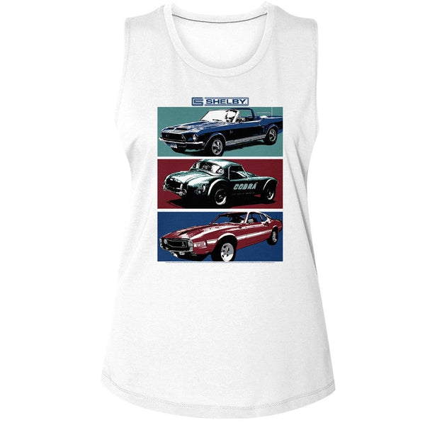 Carroll Shelby - Cars Womens Muscle Tank Top - HYPER iCONiC.