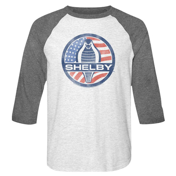 Carroll Shelby Flag Logo Baseball Shirt - HYPER iCONiC