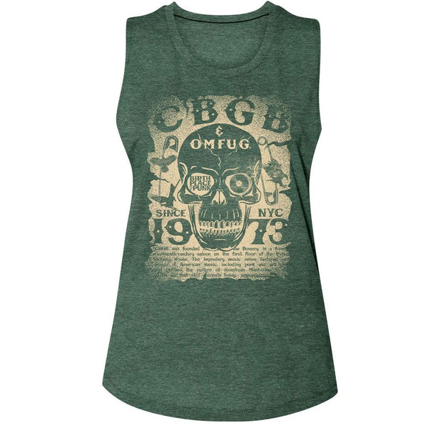 CBGB - Birthplace Of Punk Womens Muscle Tank Top - HYPER iCONiC.