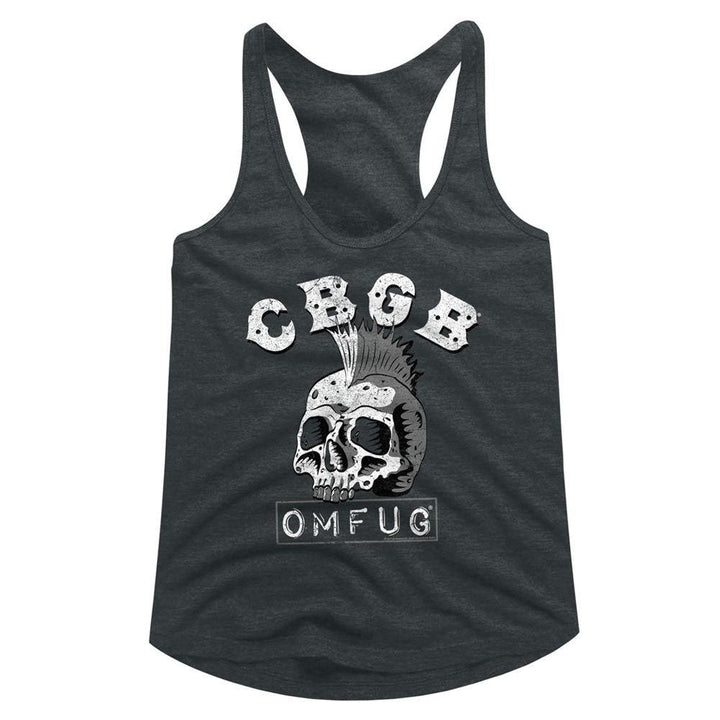 CBGB Dead Mohawk Womens Racerback Tank - HYPER iCONiC