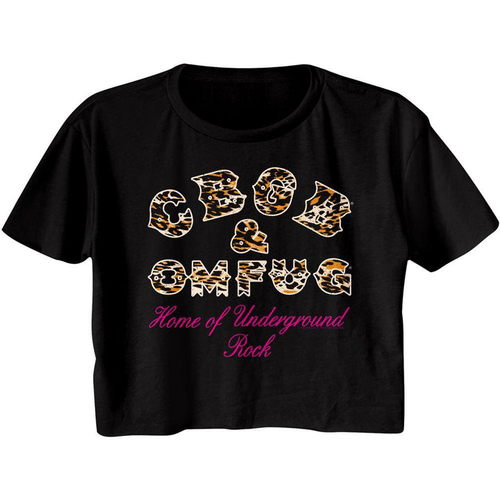 CBGB Leopard Logo Womens Crop Tee - HYPER iCONiC