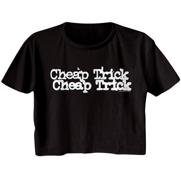 Cheap Trick Double Logo Womens Crop Tee - HYPER iCONiC