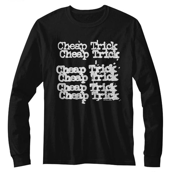 Cheap Trick Name Repeat Long Sleeve T-Shirt - HYPER iCONiC