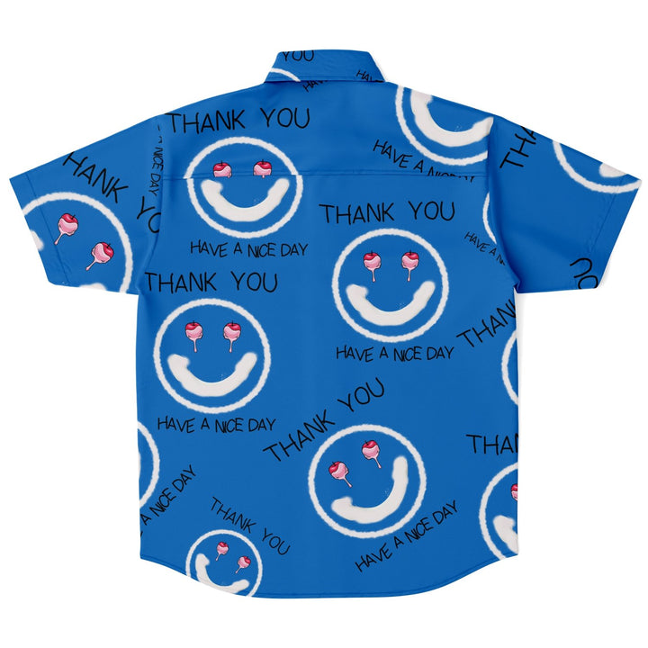 CheatDayEats - Cherry Thank You Have a Nice Day Button Shirt - HYPER iCONiC.
