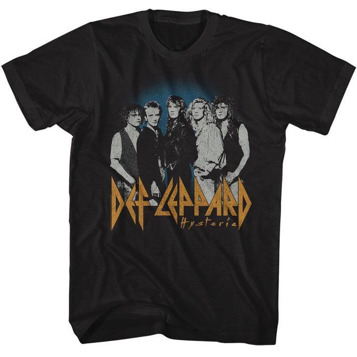 Def Leppard - Blue Fade Background Boyfriend Tee - HYPER iCONiC.